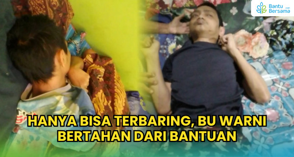 Hanya Bisa Terbaring, Bu Warni Bertahan Dari Bantuan