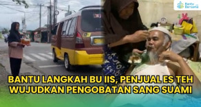 Bantu Langkah Bu Iis, Penjual Es Teh Wujudkan Pengobatan Sang Suami