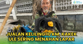 Jualan Keliling 10 KM, Kakek Ule Sering Menahan Lapar
